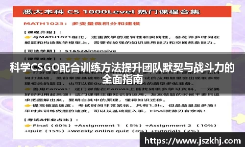 科学CSGO配合训练方法提升团队默契与战斗力的全面指南